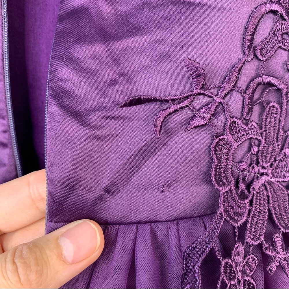 Trish Scully Child | Bianca Party Purple Dress Eggplant Special Occasion 12 - Picture 12 of 14